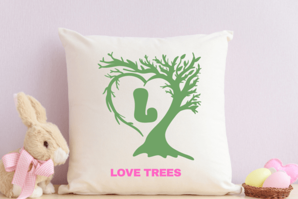 Love Trees Font PNG with transparent background - Preview 6