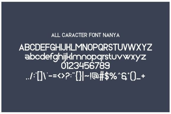 Nanya Font PNG with transparent background - Preview 1