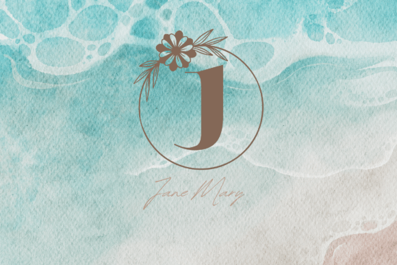 Petal Flower Monogram Font PNG with transparent background - Preview 1