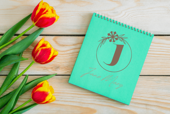 Petal Flower Monogram Font PNG with transparent background - Preview 2