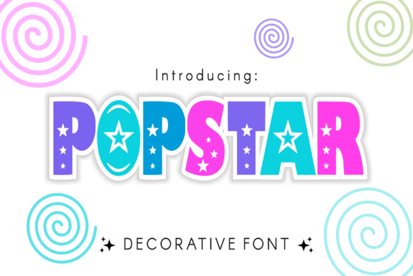 Preview specimen of Popstar decorative font