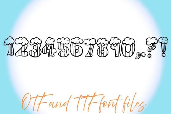 Rainbow Cloud Font PNG with transparent background - Preview 2