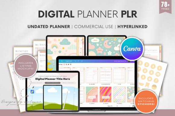 Undated Digital Planner PLR | Canva
