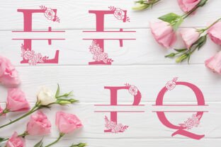 Botanical Letters/graphics Botanical Split Letters Monogram Svg Graphic by Mesha Creations ...