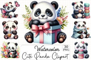 Cute Panda Sublimation Clipart Graphic by Graphics Bazar · Creative Fabrica