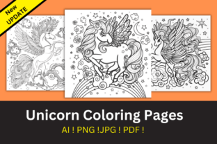 Cute Unicorn Coloring Page Graphic by FM KDP INTERIOR · Creative Fabrica