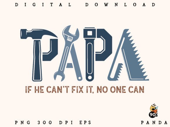 Father’s Day Dad Papa SVG PNG Design Graphic Crafts By 90s Panda