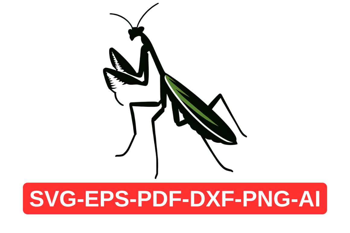 Samuria Mantis Vector Mantis Silhouette Vector SVG, PNG, PDF Graphic by Artful Assetsy ...