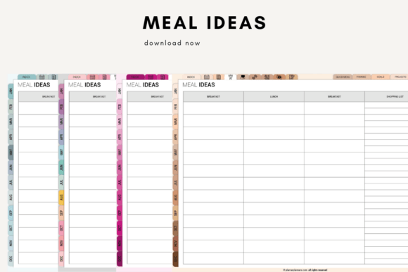 🍴 Meal Ideas Planner – Printable & Digital