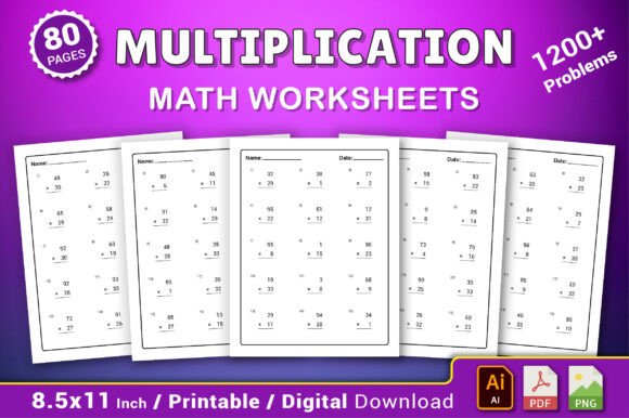 Multiplication Math Worksheets