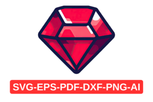 Ruby Vector SVG, Clipart Print, Art PNG Graphic by Artful Assetsy ...
