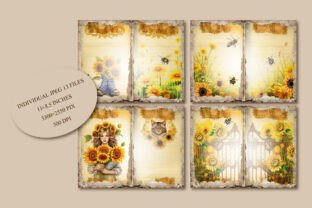 Sunflowers Watercolor Junk Journal Paper Graphic by TikachovaArtGalery ...