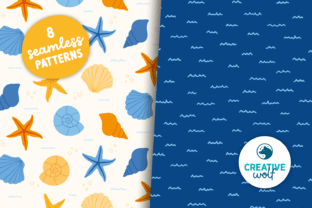 Sunny Beach Day - Summer Patterns Set Graphic by Creative Wolf Design ...