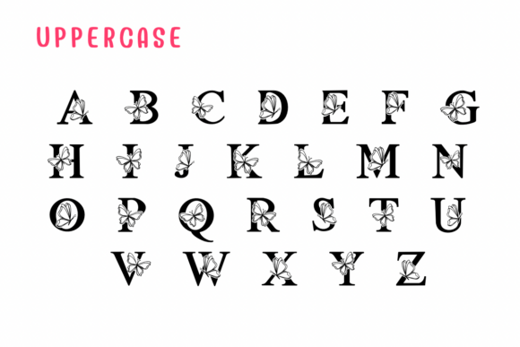 Cute Butterfly Font - Preview 1