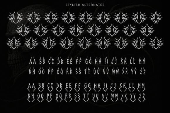 Darkon Font PNG with transparent background - Preview 6