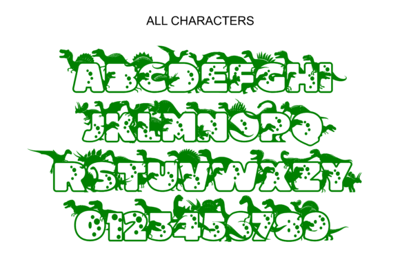 Hi Dino Font PNG with transparent background - Preview 4