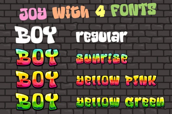 Joy Boy Font PNG with transparent background - Preview 6