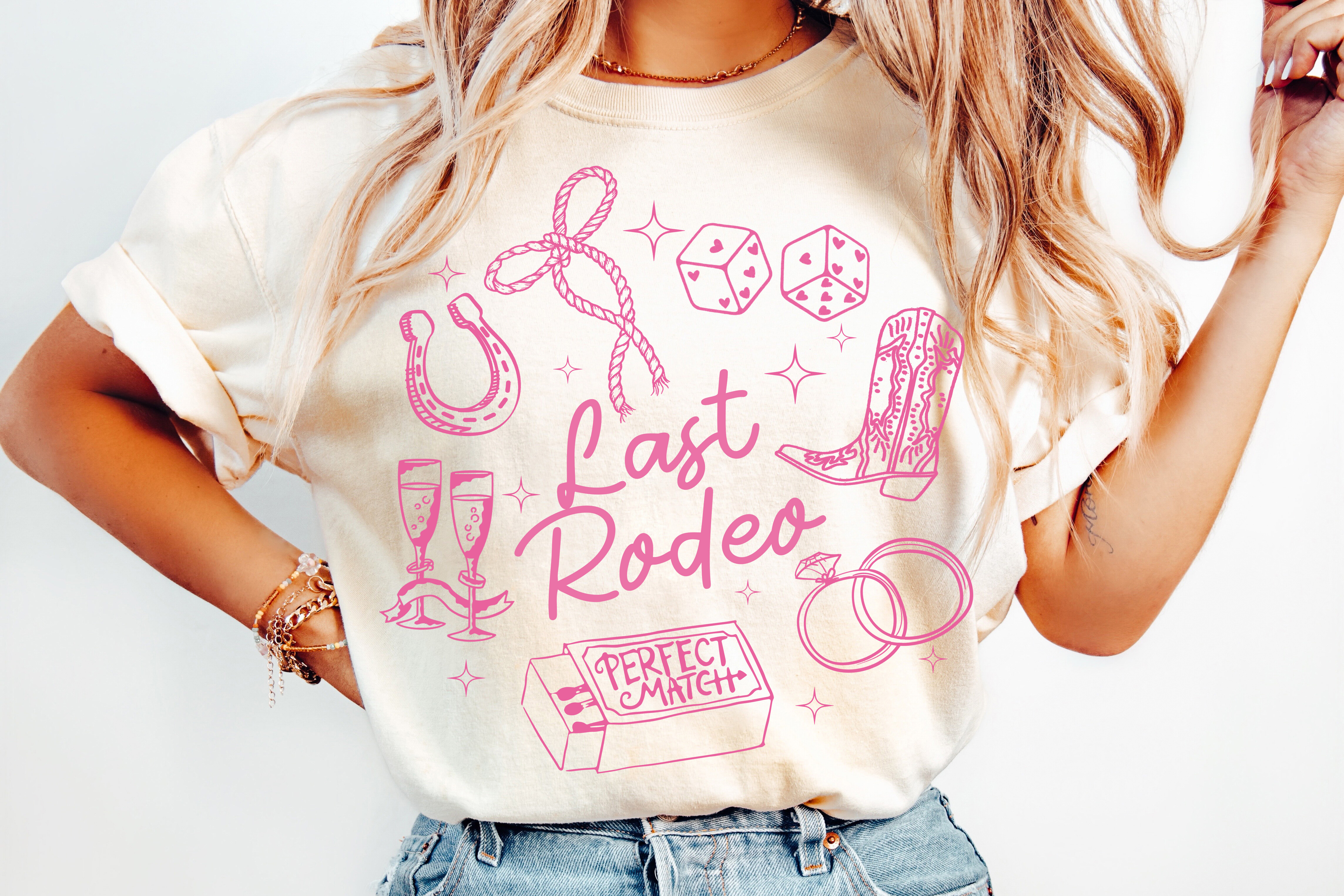 Last Rodeo Western Wedding Png, Bride