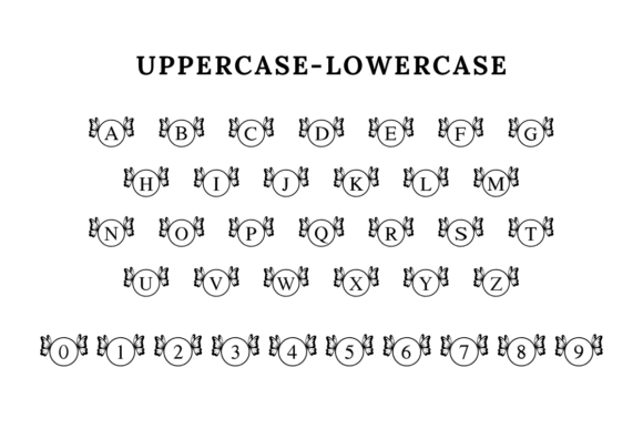 Lovely Butterfly Font PNG with transparent background - Preview 5