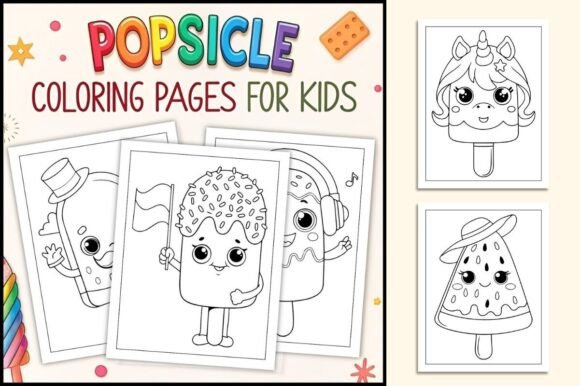 Popsicle Coloring Page for Kids