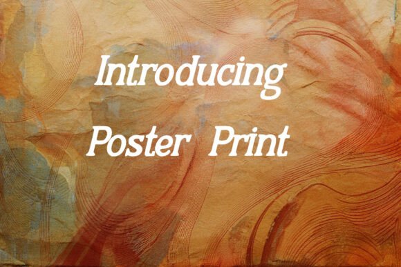 Poster Print Font PNG with transparent background - Preview 1