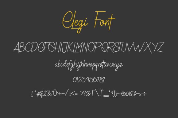 Elegi Font PNG with transparent background - Preview 2