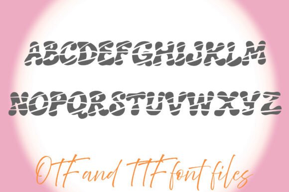 Hippy Flow Font PNG with transparent background - Preview 1