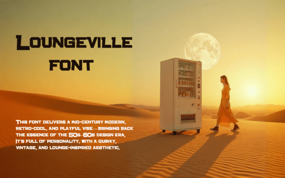 Loungeville Font PNG with transparent background - Preview 1