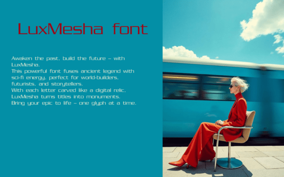 Lux Mesha Font PNG with transparent background - Preview 1