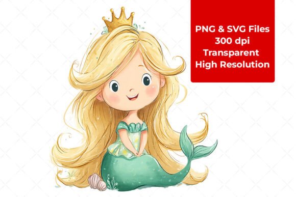 Ocean Mermaid Clipart Set Graphic by Jomi art corner · Creative Fabrica