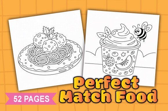 Perfect Match Food Coloring Pages