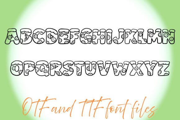 Pizza Pepperoni Font PNG with transparent background - Preview 1