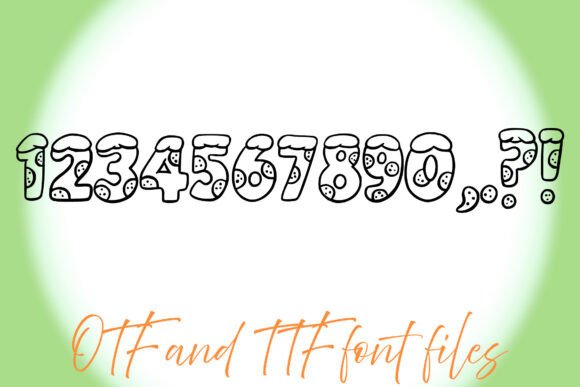 Pizza Pepperoni Font PNG with transparent background - Preview 2