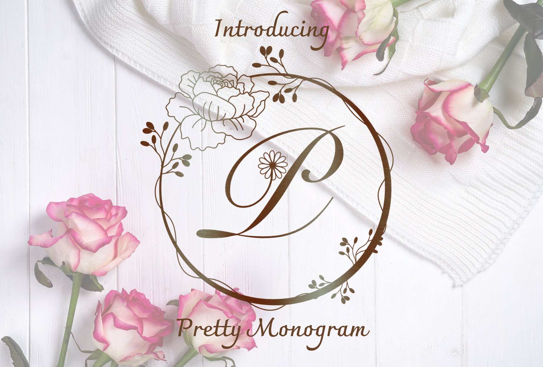 Placeholder image for Pretty Monogram Font, preview not available
