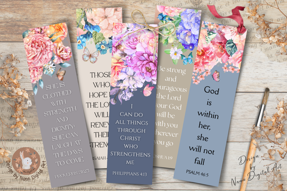 Printable Bible Verses Bookmark Set #993