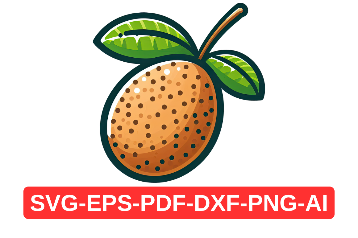 Sapodilla SVG Printable, Art Vector, PNG Graphic by Artful Assetsy ...