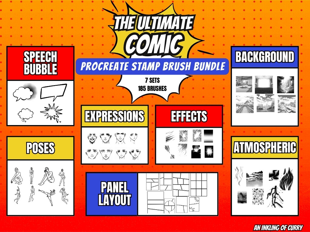 Ultimate Procreate Comic Brush Bundle - photo 1