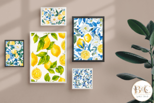 Watercolor Lemon Seamless Patterns Graphic by BellinnaCraft · Creative ...