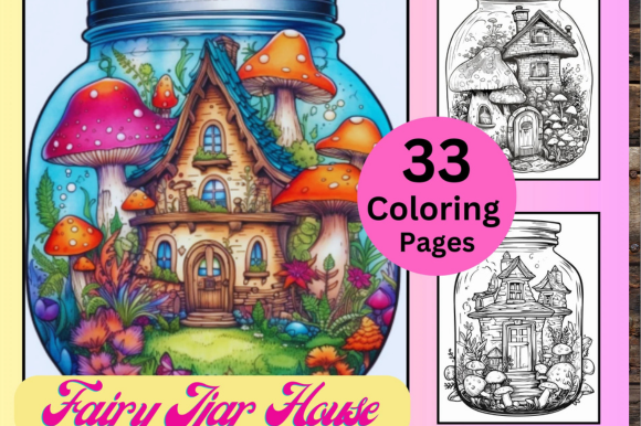 33 Fairy House Coloring Pages Graphic by LaxMuni · Creative Fabrica