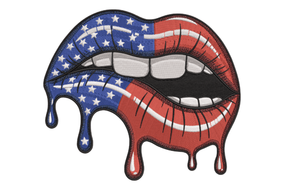 American Flag Lips