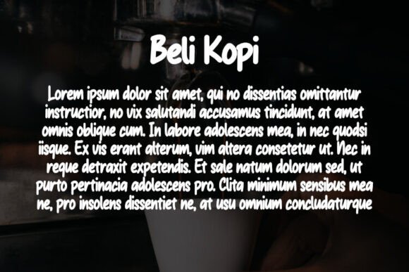 Beli Kopi Font - Preview 2