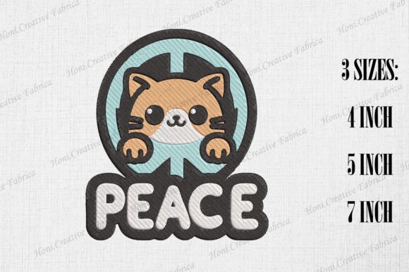 Cute Hippie Cat Peace