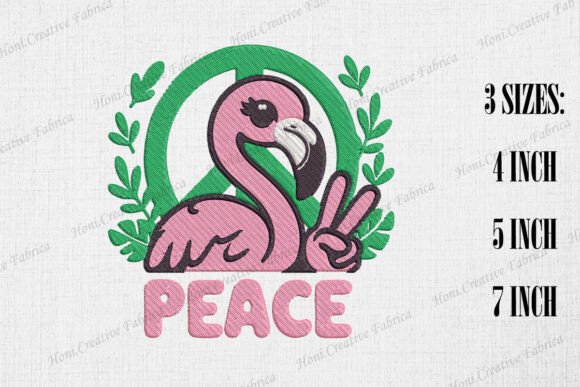 Cute Hippie Flamingo Peace