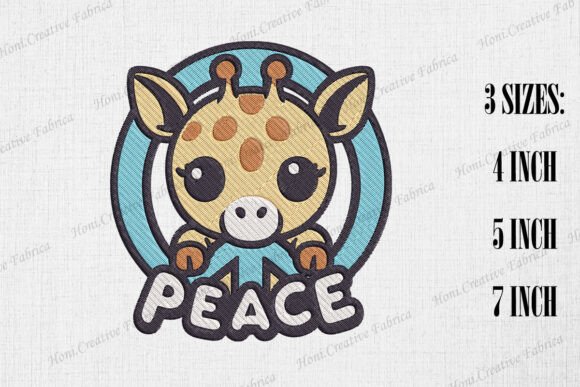 Cute Hippie Giraffe Peace