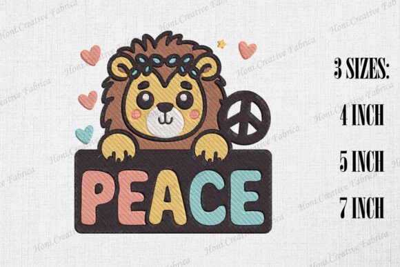 Cute Hippie Lion Peace