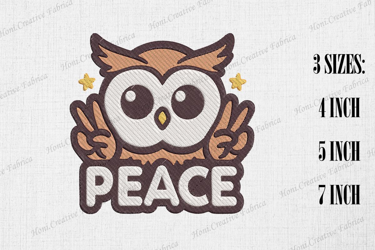 Cute Hippie Owl Peace