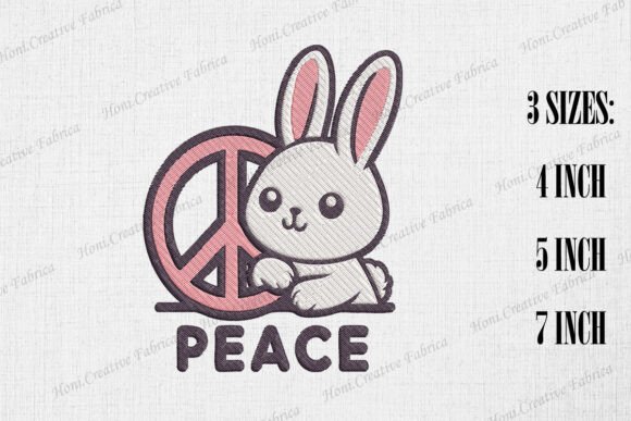 Cute Hippie Rabbit Peace