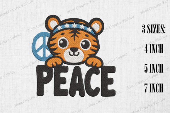 Cute Hippie Tiger Peace