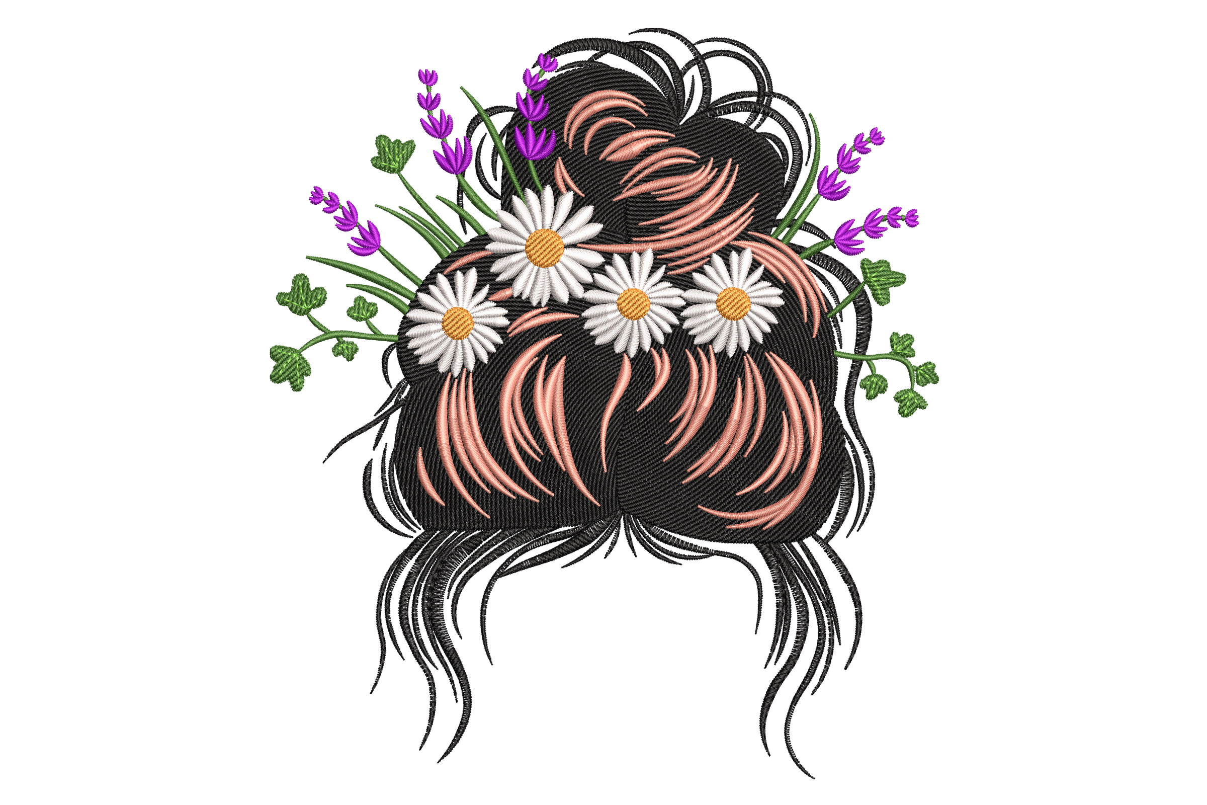 Floral Messy Bun