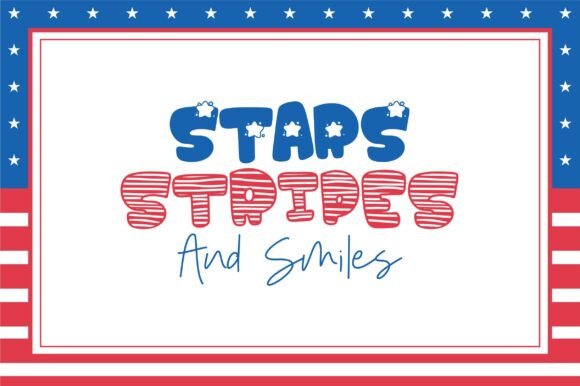 July Fourth Kids Font font preview - 1